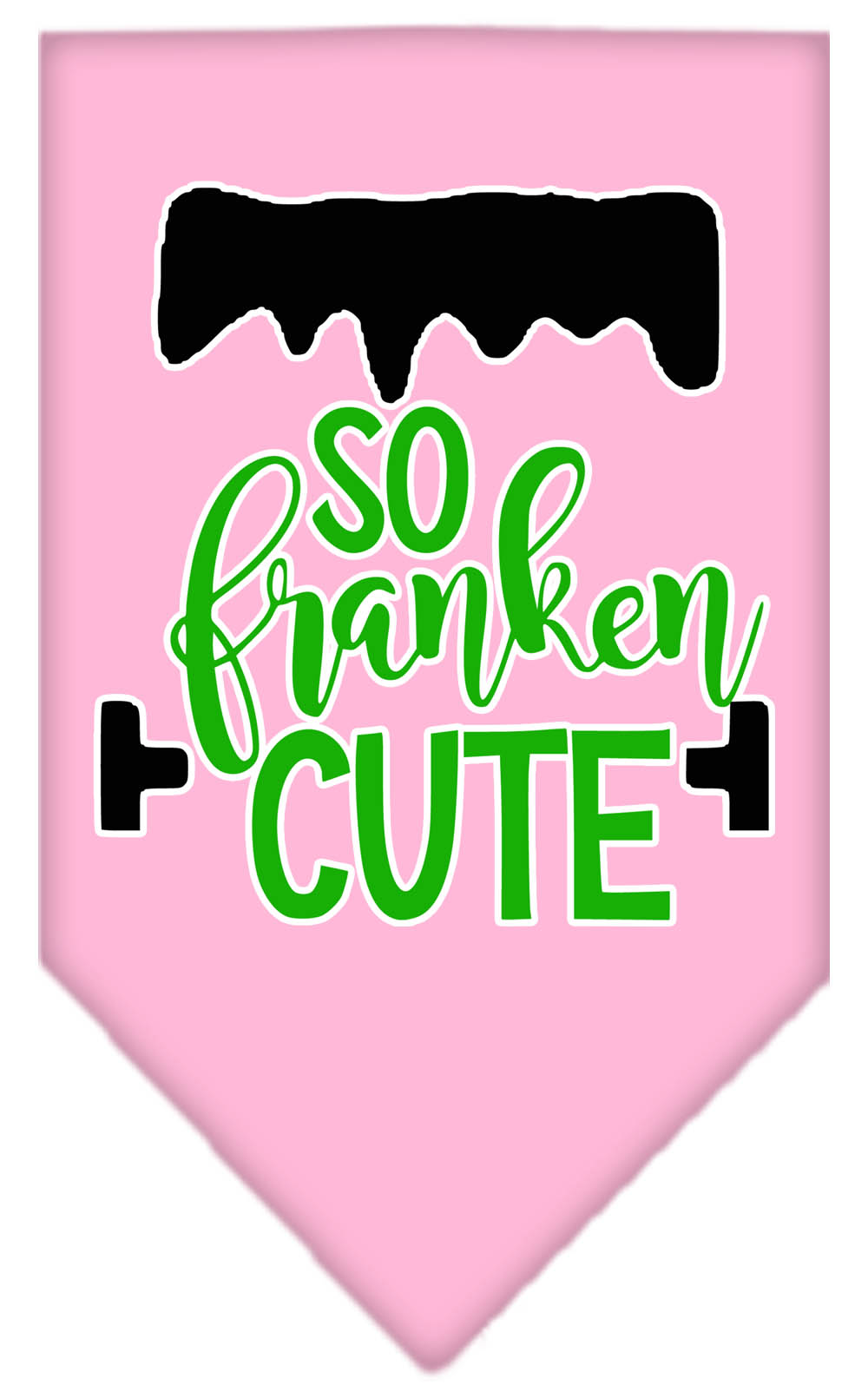 So Franken Cute Screen Print Bandana Light Pink Small